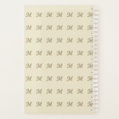 Elegant Professional Gold Letter M Monogram Initia Planner (Achterkant)