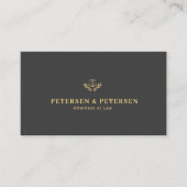 Elegant professional gold logo law firm lawyer visitekaartje (Voorkant)