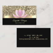 Elegant Professional Gold, Lotus Flower Yoga Visitekaartje (Voorkant / Achterkant)