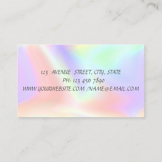 Elegant Professional Gold Lotus, holografisch Visitekaartje (Achterkant)