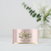 Elegant Professional Gold Lotus Roos Gold Visitekaartje (Staand voorkant)