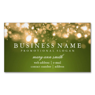 Elegant Professional Gold Sparkle-lampjes Magnetisch Visitekaartje