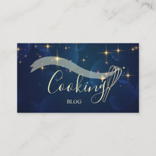 Elegant Professional, Gold Stars, Whisk, Koken Visitekaartje