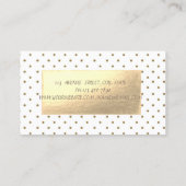 Elegant Professional, Gold Stippen, kant Visitekaartje (Achterkant)