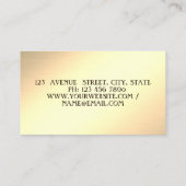 Elegant Professional Gold, Stripes, Roze Flamingo Visitekaartje (Achterkant)