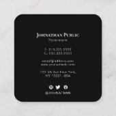 Elegant Professional Gold Waterverf Abstract Vierkante Visitekaartje (Achterkant)