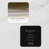 Elegant Professional Gold Waterverf Abstract Vierkante Visitekaartje (Voorkant / Achterkant)