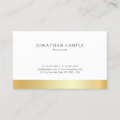 Elegant Professional Gold White Moderne Sjabloon Visitekaartje (Achterkant)