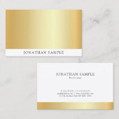 Elegant Professional Gold White Moderne Sjabloon Visitekaartje (Voorkant / Achterkant)