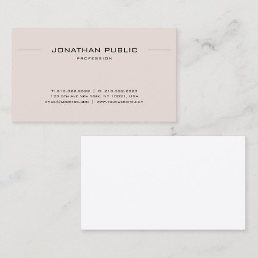 Elegant Professional Gothic Text Minimalist Plain Visitekaartje (Voorkant / Achterkant)