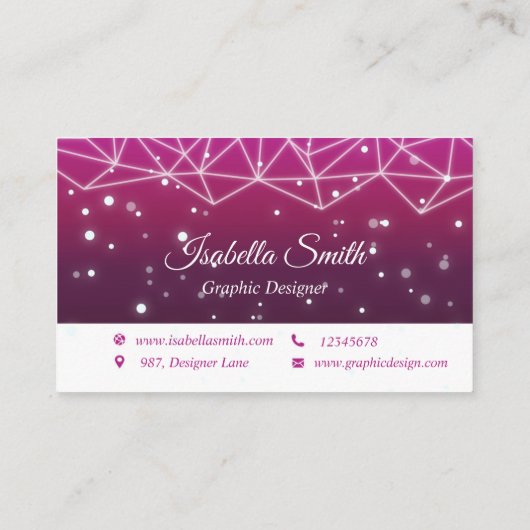 Elegant Professional Graphic Designer Visitekaartje (Achterkant)