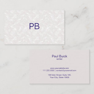 Elegant Professional Grey Pattern Business Kaart Visitekaartje