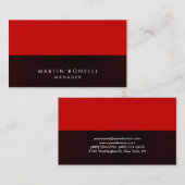 Elegant Professional Grey Red Stripe Visitekaartje (Voorkant / Achterkant)