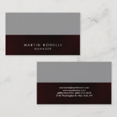 Elegant Professional Grey Red Stripe Visitekaartje (Voorkant / Achterkant)