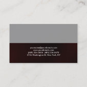 Elegant Professional Grey Red Stripe Visitekaartje (Achterkant)