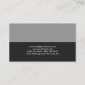 Elegant Professional Grey Stripes Visitekaartje (Achterkant)
