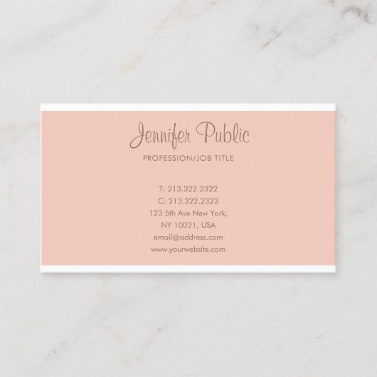 Elegant Professional Handgeschreven Manuscript Visitekaartje (Voorkant)