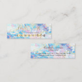 Elegant Professional Hearts Holographic OpaL Gold Klantenkaartje (Voorkant / Achterkant)