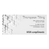 Elegant Professional Hexagon Tile Pattern Modern Reclamekaart (Voorkant)