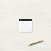 Elegant Professional Initialen Black Gold Marble Post-it® Notes (Op bureau)