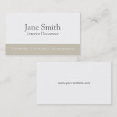 Elegant Professional Interior Design Decorator Visitekaartje (Voorkant / Achterkant)
