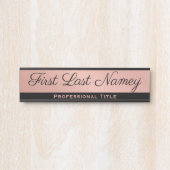 Elegant Professional Kantoor  Roos Gold Deurbordje (Voorkant)