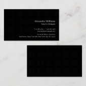 Elegant Professional, klassieke Premium Black Luxe Visitekaartje (Voorkant / Achterkant)
