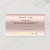 Elegant Professional Lijst, Gold Hearts Roos Gold Klantenkaartje (Achterkant)