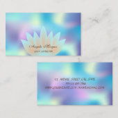 Elegant Professional Lotus Flower Holographic Visitekaartje (Voorkant / Achterkant)
