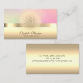 Elegant Professional Lotus Flower Yoga Instructor Visitekaartje (Voorkant / Achterkant)