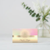 Elegant Professional Lotus Flower Yoga Instructor Visitekaartje (Staand voorkant)