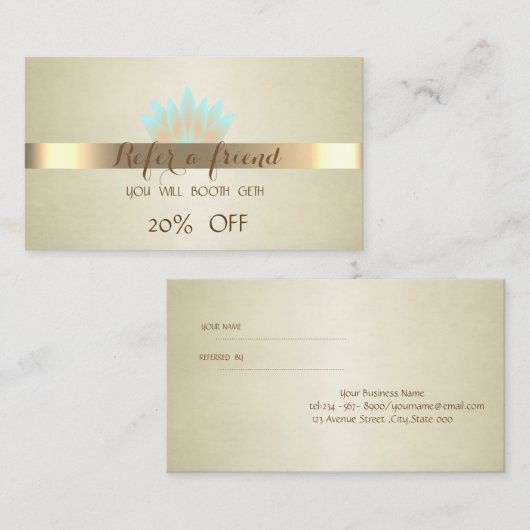 Elegant Professional, Lotus Reference Kaart (Voorkant / Achterkant)