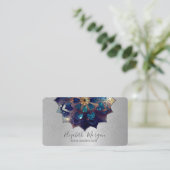 Elegant Professional Mandala Silver Confetti Yoga Visitekaartje (Staand voorkant)