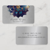 Elegant Professional Mandala Silver Confetti Yoga Visitekaartje (Voorkant / Achterkant)