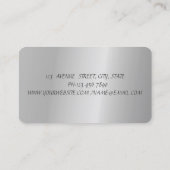 Elegant Professional Mandala Silver Confetti Yoga Visitekaartje (Achterkant)