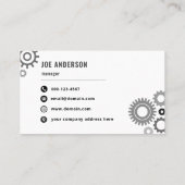 Elegant Professional Mechanic Visitekaartje (Achterkant)