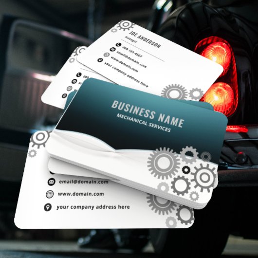Elegant Professional Mechanic Visitekaartje