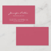 Elegant Professional Minimalist Red Sjabloon Chic Visitekaartje (Voorkant / Achterkant)