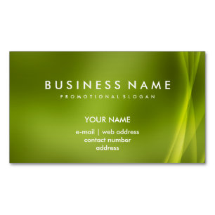 Elegant Professional Modern Abstract Groen Visitekaartje Magneet