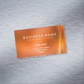 Elegant Professional modern Abstract Sinaasappel Visitekaartje Magneet (Voorbeeld)