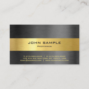 Elegant Professional Modern Black en Gold Matte Visitekaartje