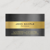 Elegant Professional Modern Black en Gold Matte Visitekaartje (Voorkant)