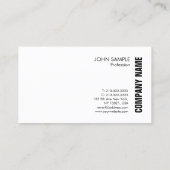 Elegant Professional Modern Black White Sjabloon Visitekaartje (Achterkant)