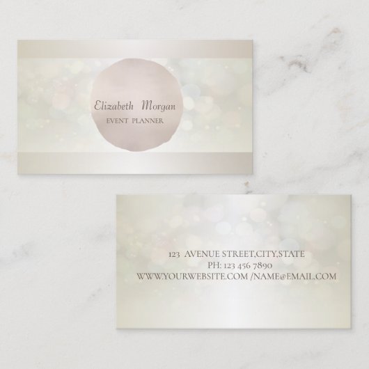 Elegant Professional Modern Bokeh Cool Visitekaartje (Voorkant / Achterkant)