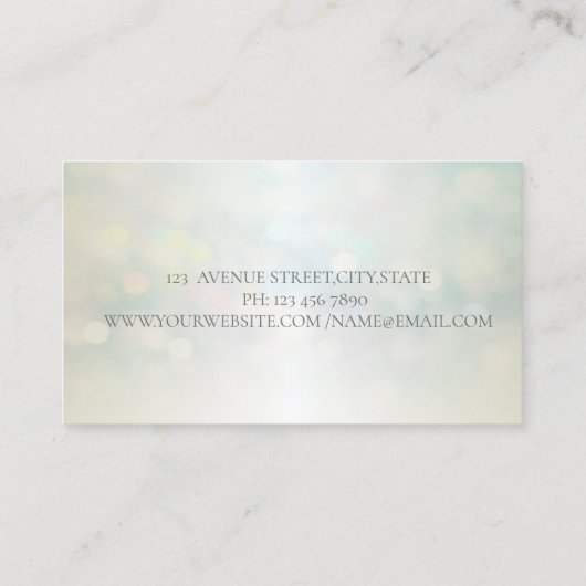 Elegant Professional Modern Bokeh, Lotus Visitekaartje (Achterkant)