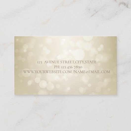 Elegant Professional Modern Bokeh Simple Visitekaartje (Achterkant)