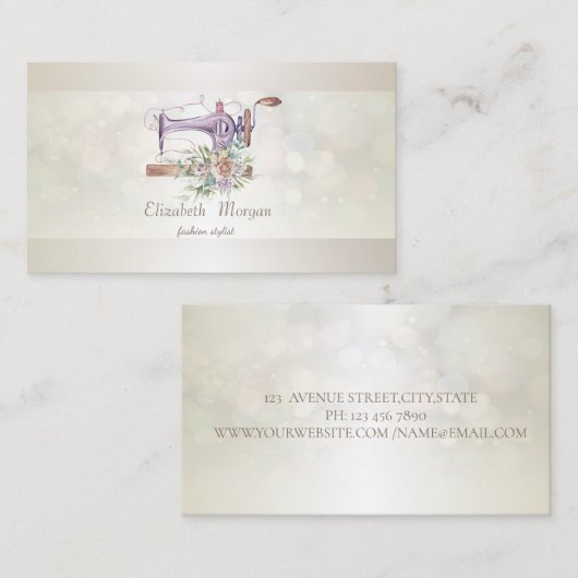 Elegant Professional Modern Bokeh Simple Visitekaartje (Voorkant / Achterkant)