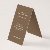 Elegant Professional Modern Brown Visitekaartje (Achterkant)
