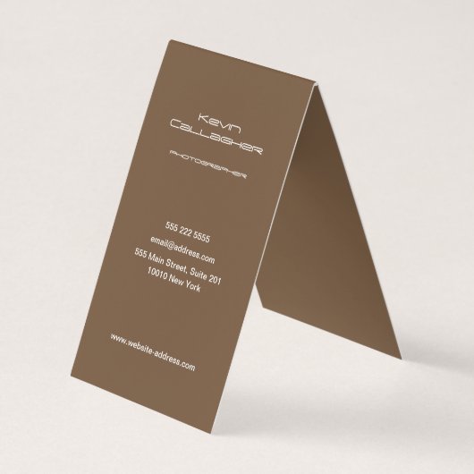 Elegant Professional Modern Brown Visitekaartje (Achterkant)