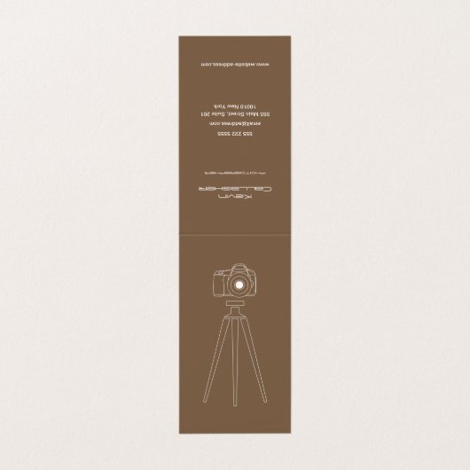 Elegant Professional Modern Brown Visitekaartje (Buitenkant ongevouwen)